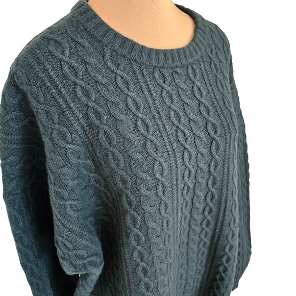 Sunday Best Aritzia Green Cable Knit Sweater Sz S - Picture 2 of 9